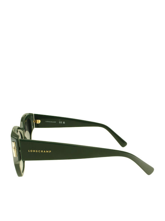 Longchamp Women's Sunglasses with Green Plastic Frame and Green Gradient Lens LO764S 303