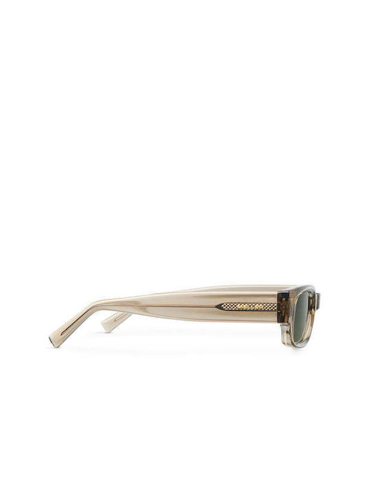Meller Unisex Sunglasses with Beige Plastic Frame and Green Polarized Lens SURA-GREIGEOLI