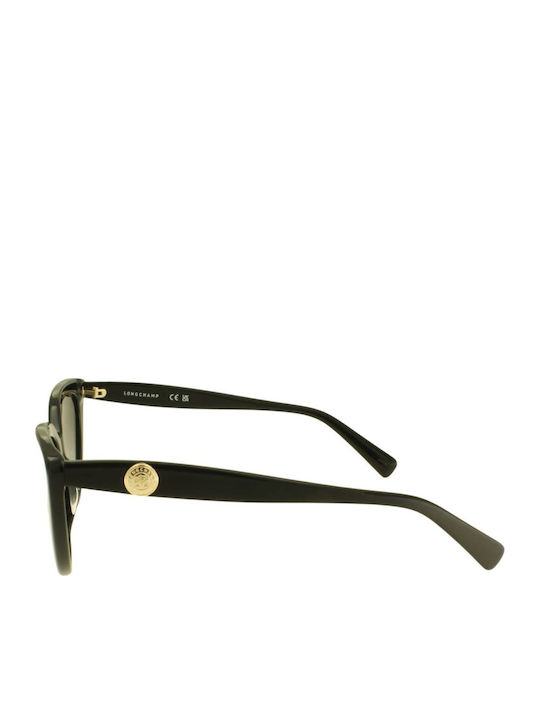 Longchamp Women's Sunglasses with Black Plastic Frame and Black Gradient Lens LO766S 001
