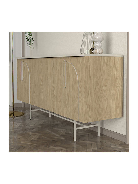 Μπουφές Rebel από Ξύλο & Μέταλλο Rota Oak - Sandstone 150x45x76.5cm
