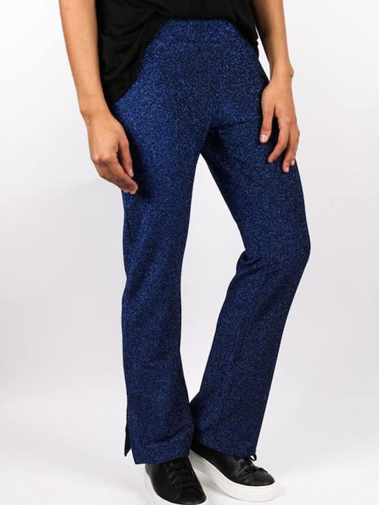 Just Female Women's Fabric Palazzo Pants Blue