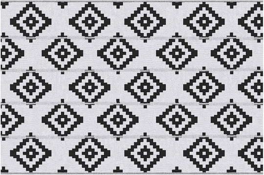 Outsunny Covor De exterior Rectangular Black and White