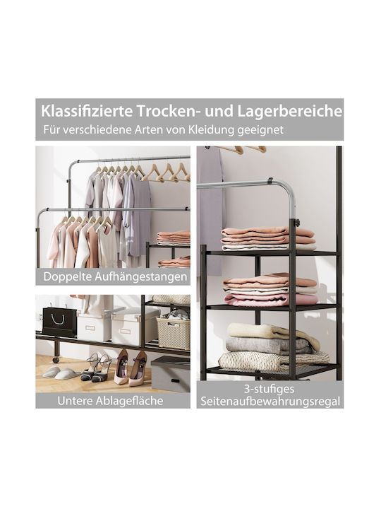 Costway Rollbar Kleiderständer Silber 135x54x170cm