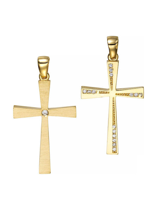 Papoulidis Jewellery Χρυσός Σταυρός 14Κ Διπλής Όψης Papoulidis Jewellery Χρυσός Σταυρός 14Κ Διπλής Όψης