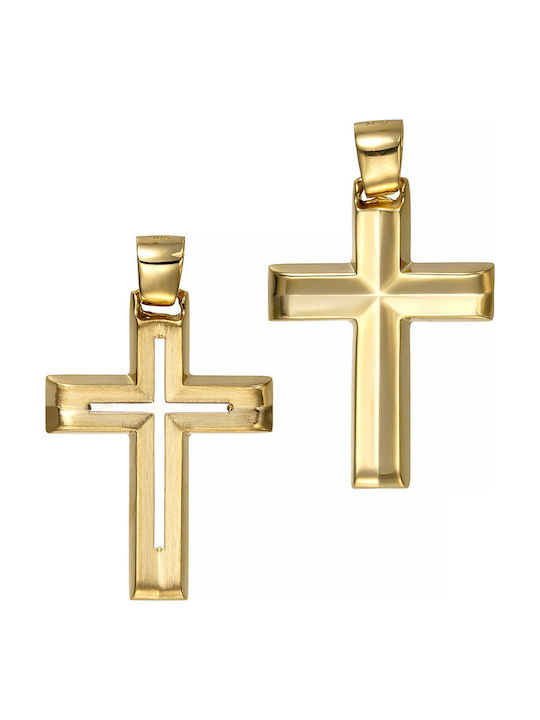 Papoulidis Jewellery Χρυσός Σταυρός 14Κ Διπλής Όψης Papoulidis Jewellery Χρυσός Σταυρός 14Κ Διπλής Όψης