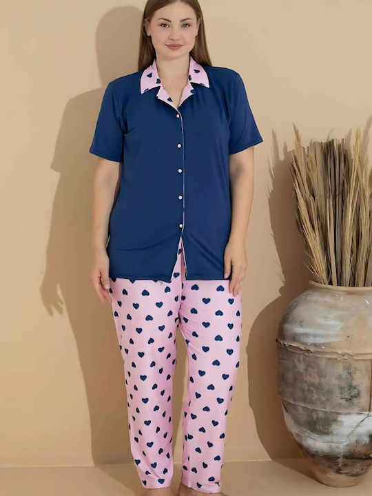 Boyraz Winter Damen Pyjama-Set Colorful