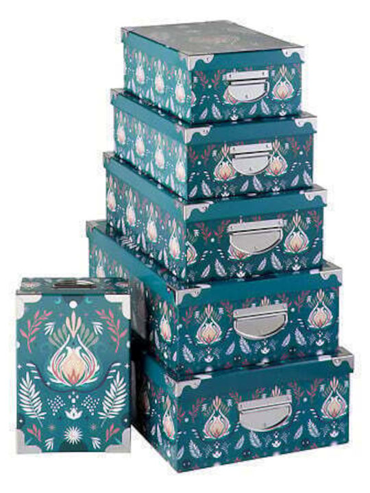 5Five Paper Storage Box with Lid 48x33.5x16cm 6pcs