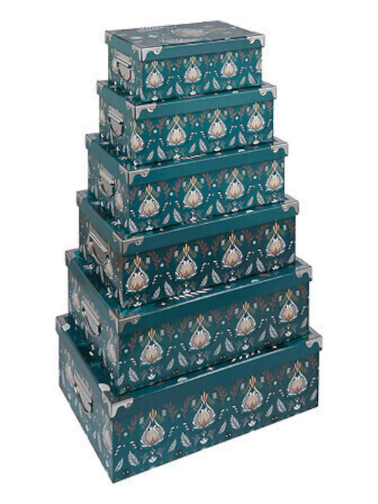 5Five Paper Storage Box with Lid 48x33.5x16cm 6pcs