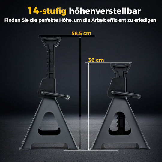 Costway Set Car Support Stands with Maximum Pressure Up to 6 Tons