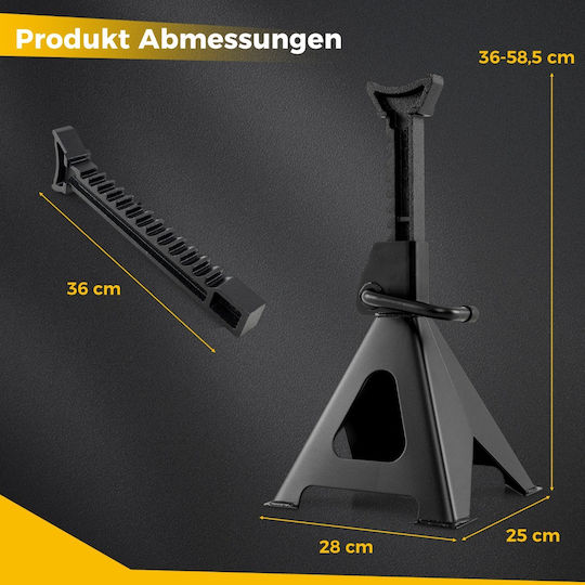 Costway Set Car Support Stands with Maximum Pressure Up to 6 Tons