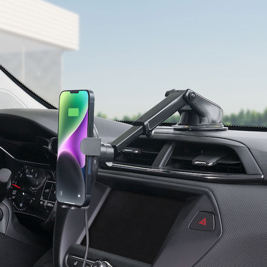 iOttie Auto Sense 2 Βάση Κινητού Αυτοκινήτου με Ρυθμιζόμενα Άγκιστρα και Ασύρματη Φόρτιση Μαύρη