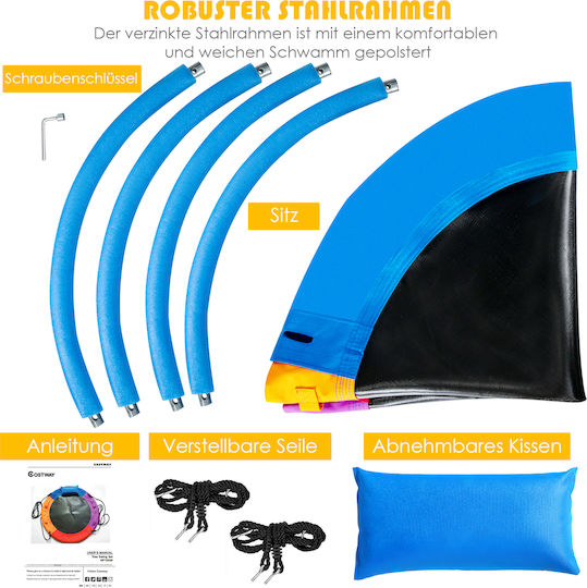 Costway Κούνια Φωλιά Κρεμαστή 100x100x100εκ. Πολύχρωμη