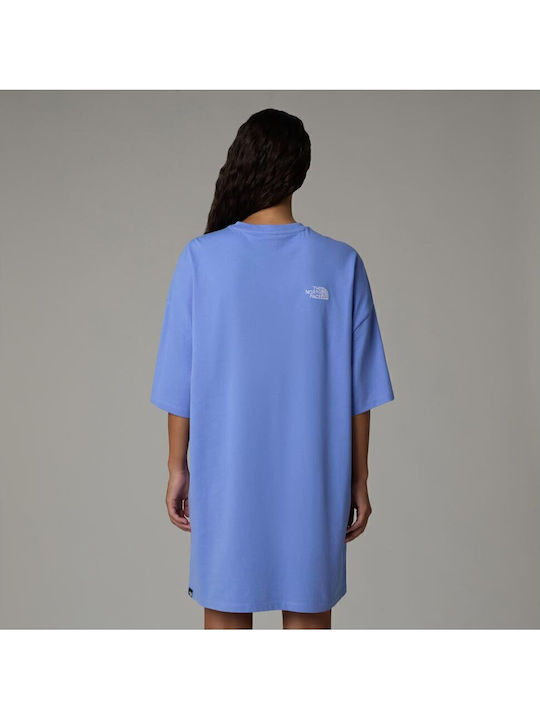 Summer Mini Athletic T-Shirt Short Sleeve Blue Dress