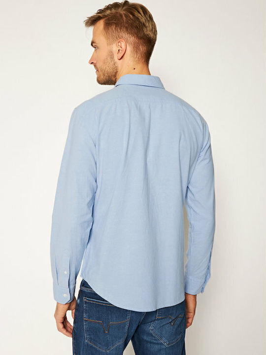 Battery Long-sleeved Cotton Shirt Sky Blue