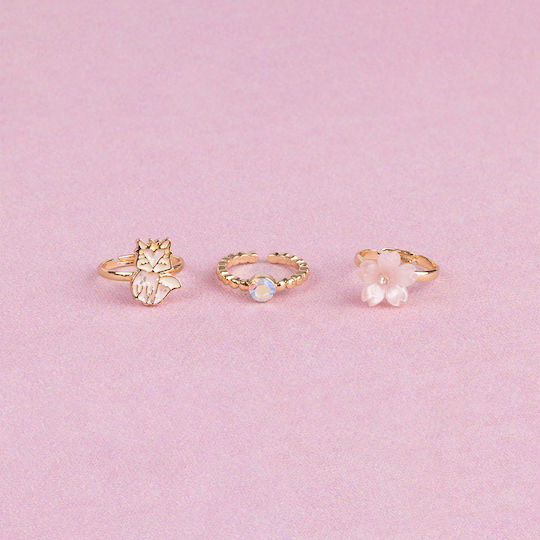 Set de 3 Inele cu Flori Great Pretenders Boutique