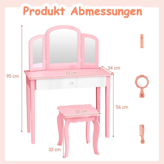 Costway Kinder-Schminktisch