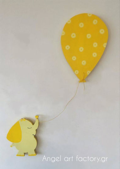 Kids Wooden Wall Light "Elephant Balloon"