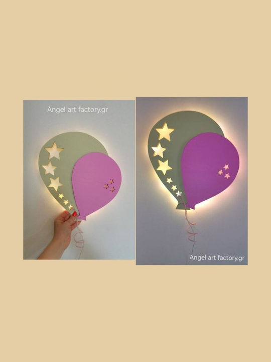 Children's Wooden Wall Light "Balloon Stars"