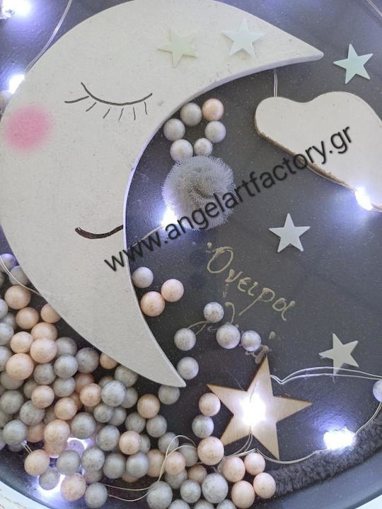 Children's Illuminated Wall Porthole "stars-moon"