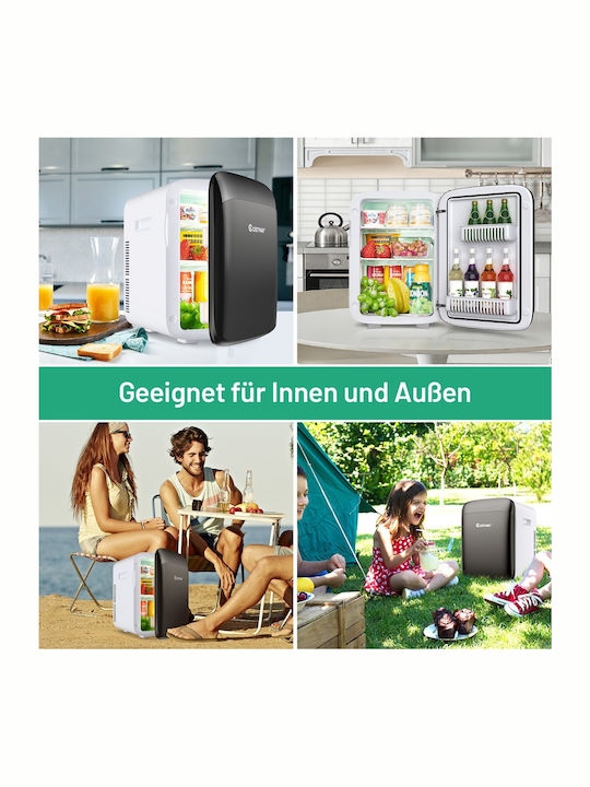 Costway Kosmetik-Kühlschrank 15lt Mit Regal Weiß