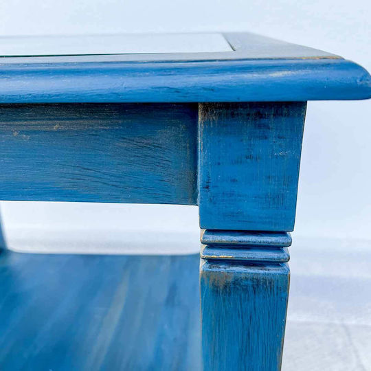 Beistelltisch Blau Gold