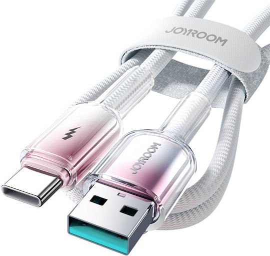Joyroom Series Braided USB 2.0 Cable USB-C male - USB-A 30W PD Λευκό 1m