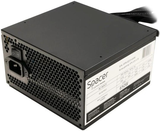 Spacer 650W Black Computer Power Supply Full Wired 80 Plus Bronze (BZCO-650)