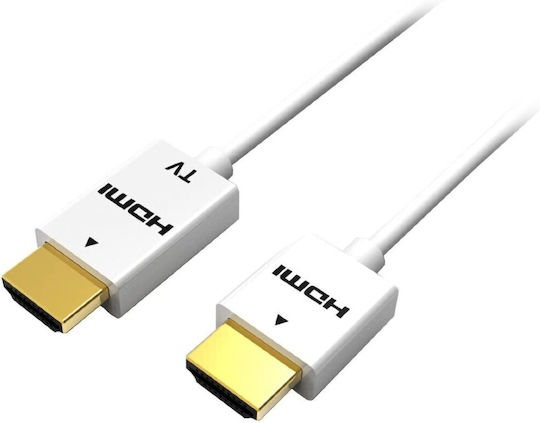 Techly ICOC HDMI 1.4 High Speed 1080p 120Hz Cable HDMI Male - HDMI Male 3m White