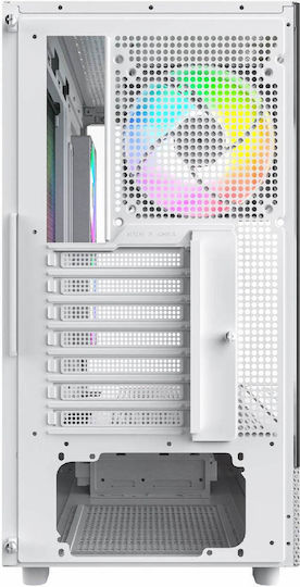 Montech XR Gaming Midi Tower Computer Case with Side Window and ARGB Lighting White