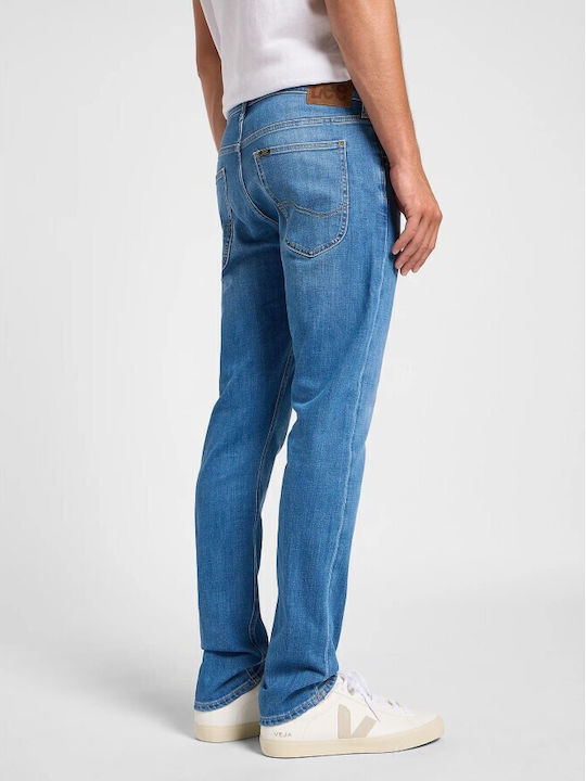 Luke Men's Jeans Pants Elastic with Slim Tapered Fit Blue