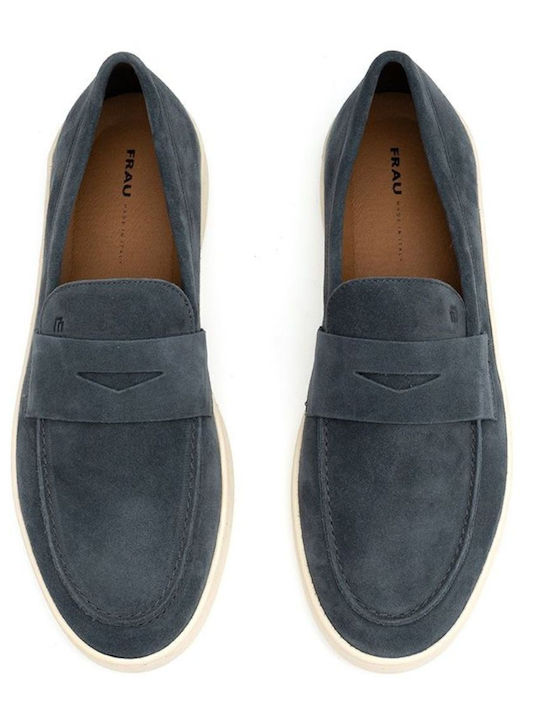 Suede Ανδρικά Μοκασίνια σε Μπλε Χρώμα