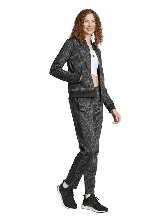 Essentials 3-Stripes Jogginganzug Black/Grey