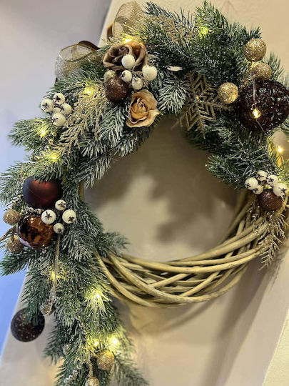 Weihnachtsdekoration Kranz Beleuchtet mit Durchmesser 60cm.
