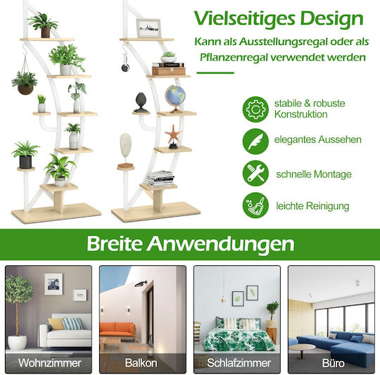 Wandregal Stepladder-Stil Rosa 60x30x155cm