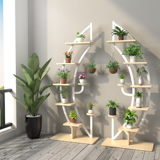 Wandregal Stepladder-Stil Rosa 60x30x155cm