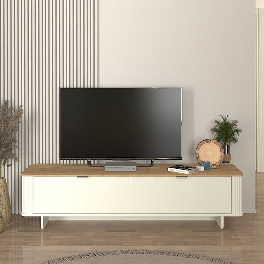 Stand TV Bohema Ecru - Stejar Sepet Lungime180xAdâncime47xÎnălțime45.6cm