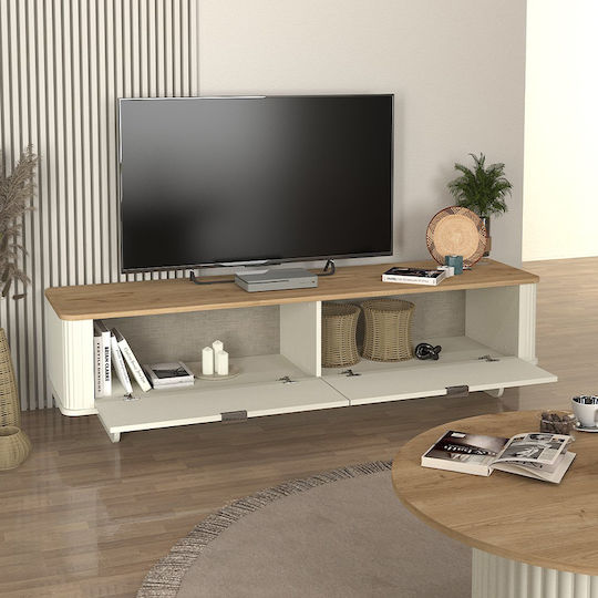 Stand TV Bohema Ecru - Stejar Sepet Lungime180xAdâncime47xÎnălțime45.6cm