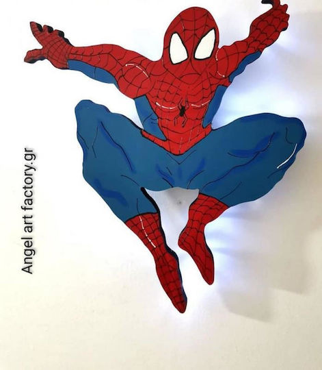 Wooden Kids Wall Light Spiderman Wooden Kids Wall Light Spiderman