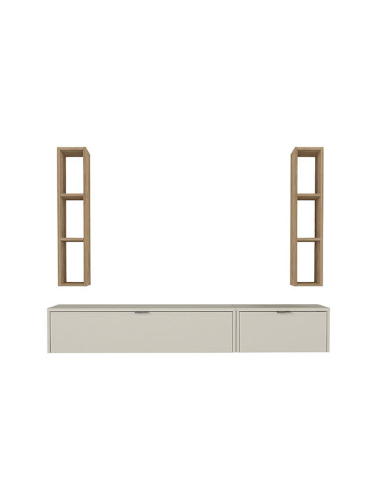 Телевизионно Мебел Edgar Sandstone - Sepet Oak Д198.4xДл29.6xВ148.5см