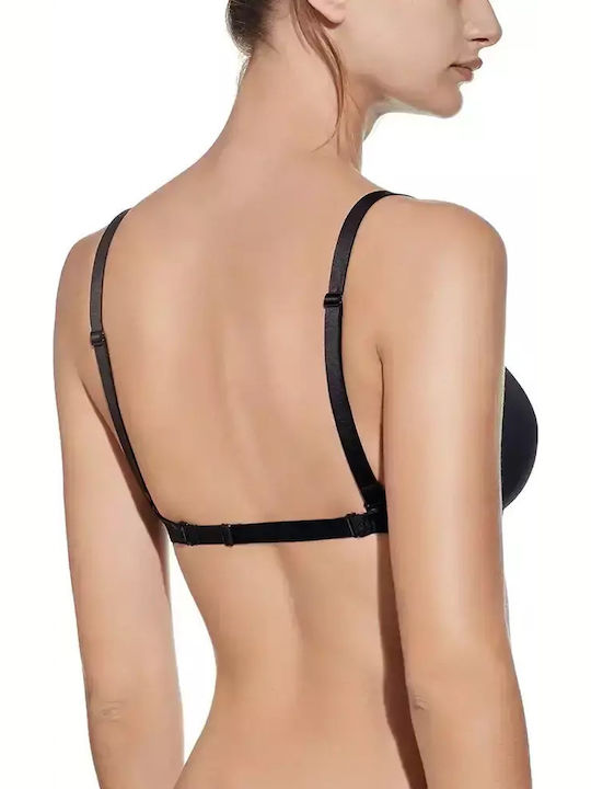 Μαύρο Strapless Σουτιέν με Ελαφριά Ενίσχυση & Μπανέλες 2Pack