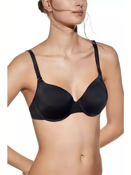Μαύρο Strapless Σουτιέν με Ελαφριά Ενίσχυση & Μπανέλες 2Pack