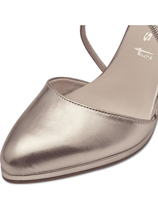 Pumps mit Riemchen Light Gold