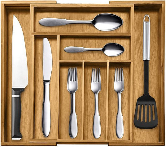 Tăvi Pentru Tacâmuri De Sertar Rabătabilă Din Lemn 43.5x45.5x5cm Bej