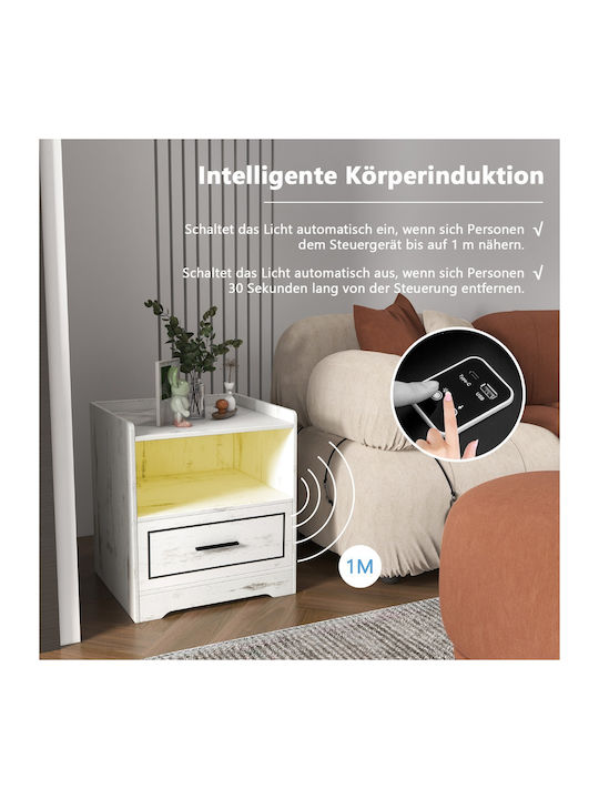 Wooden Bedside Tables Blue 2 Pieces 45x40x50cm