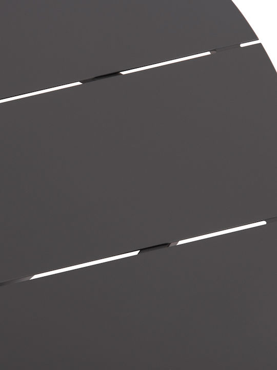 Garten- und Terrassentisch für Kleine Räume Aluminium Higer Grau 90x90x74cm