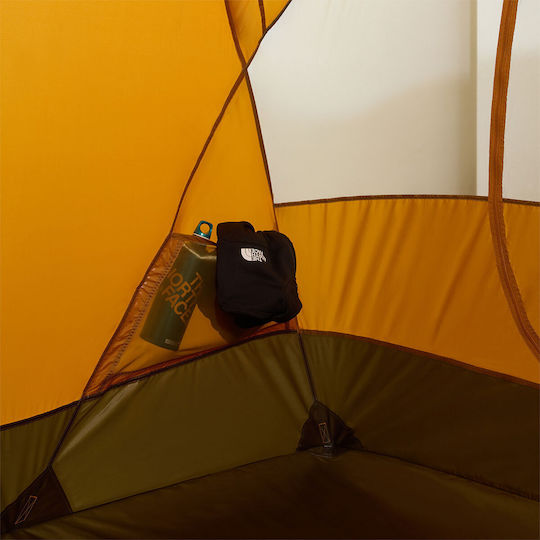 The North Face Summer Camping Tent Orange with Double Cloth for 4 People 191x107x107cm