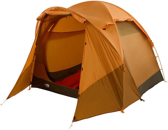 The North Face Summer Camping Tent Orange with Double Cloth for 4 People 191x107x107cm
