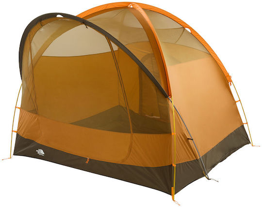 The North Face Summer Camping Tent Orange with Double Cloth for 4 People 191x107x107cm