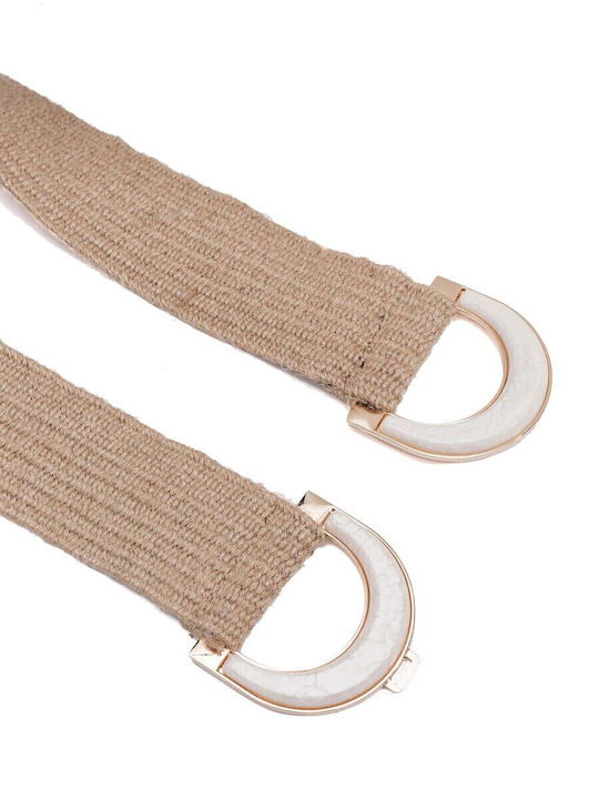 Tiffosi Elastic Women's Belt Beige