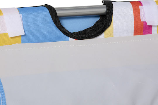 Outsunny Foldable Steel Beach Sunbed with Pillow 53x124x35cm